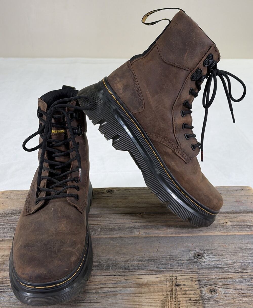 Dr. Martens Brown Tarik Boots Mens 9 Womens 10 Platform Benefits Charity
